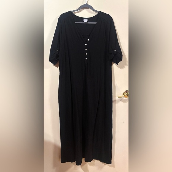 Chico's Dresses & Skirts - Chico’s Maxi Dress Women’s Size 20/22 Black Relaxed Casual Comfy